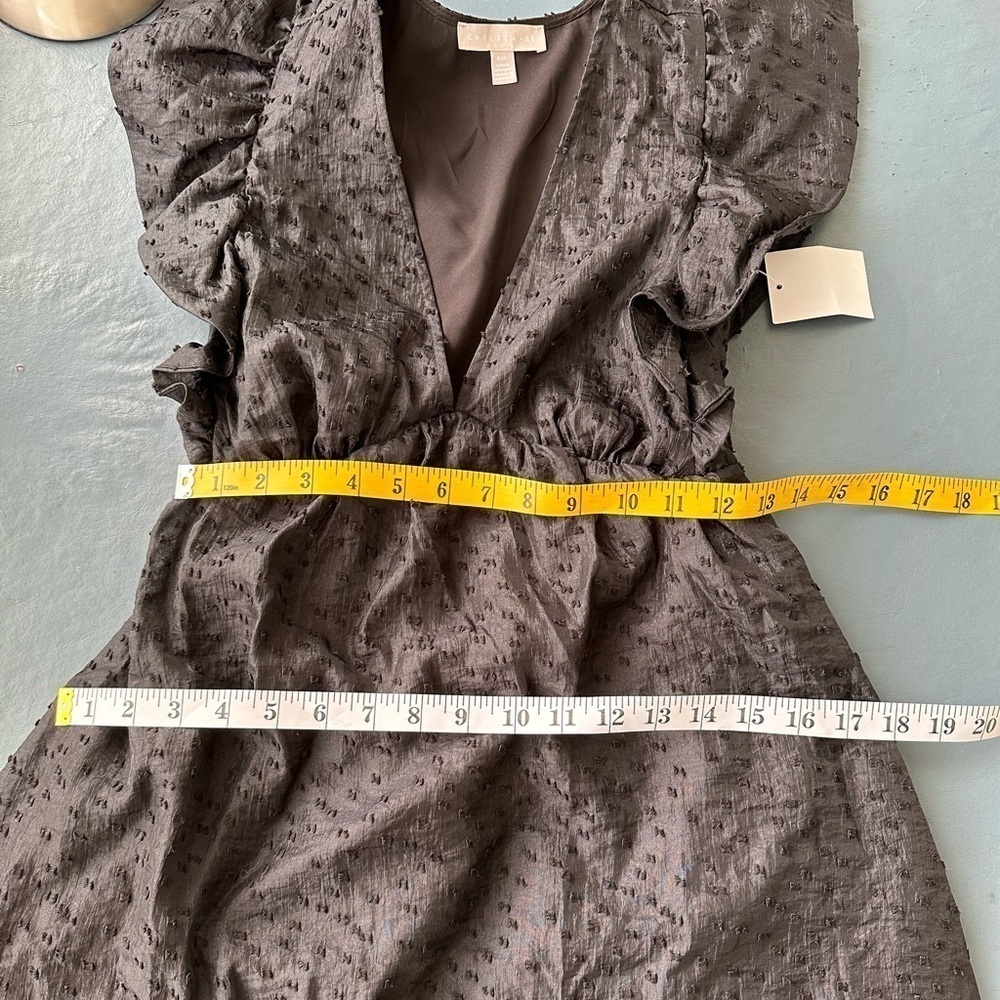 Chelsea 28 Ruffle Cap Sleeve Organza Midi Dress XXS - Picture 14 of 14